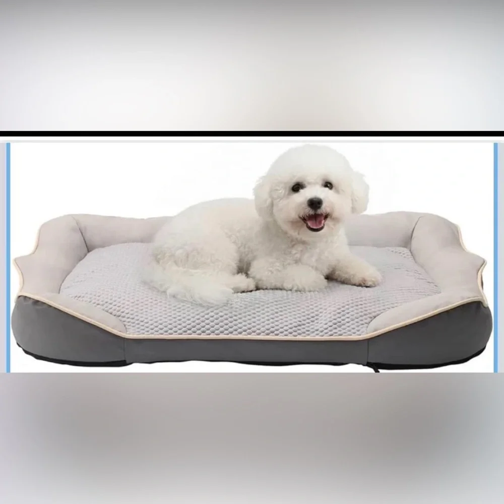 New Open Box Orthopedic Crate Dog Bed - Waterproof PU Dual-Surface Pet Bed,Small